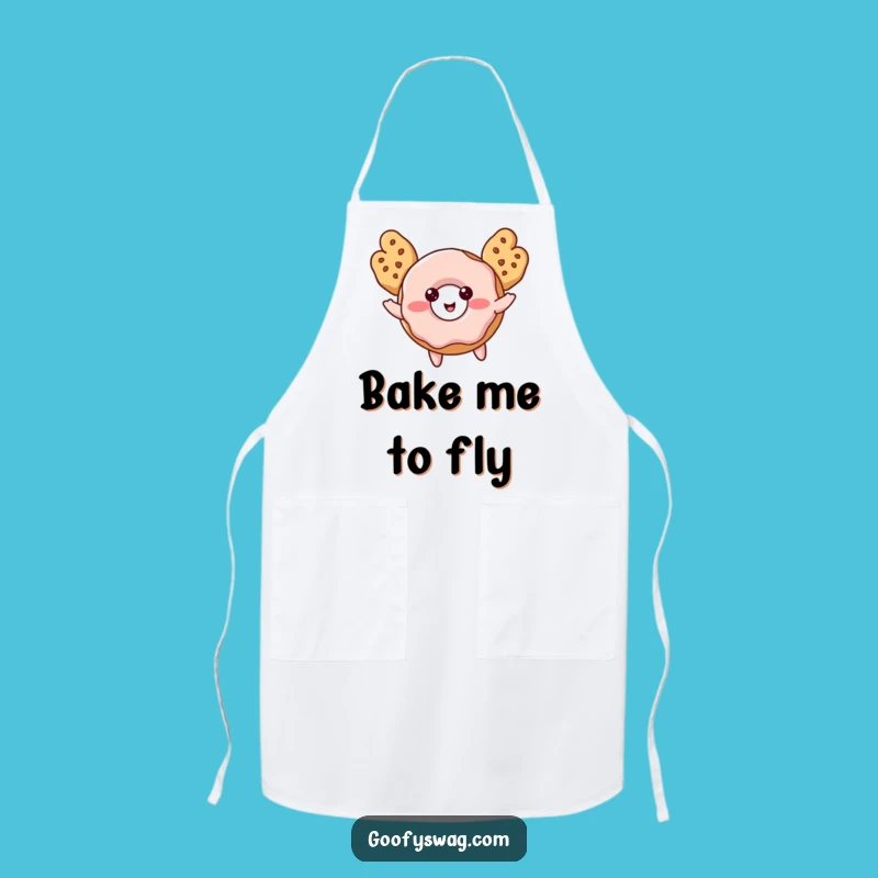 Funny Donut Apron: Cookie Wing Flying Chef Fun