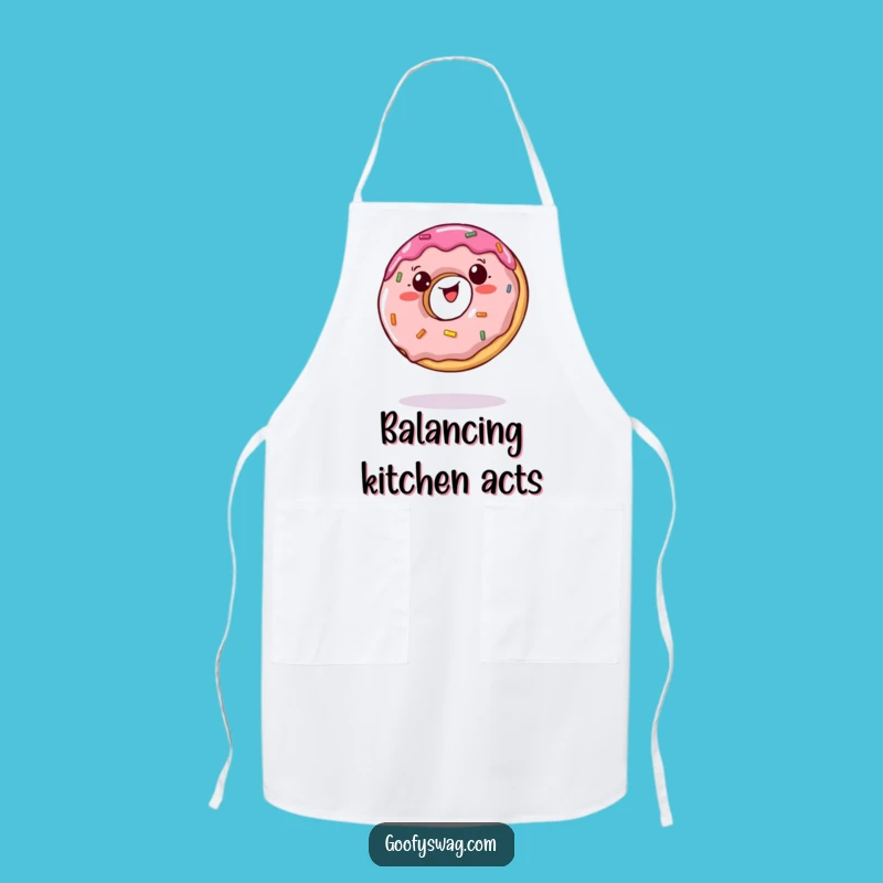 Funny Jelly Doughnut Apron: Bake with Balance, Wobbly Design