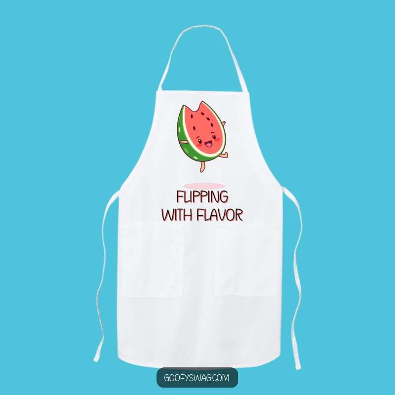 Funny Watermelon Backflip Apron - Cook with Playful Energy!