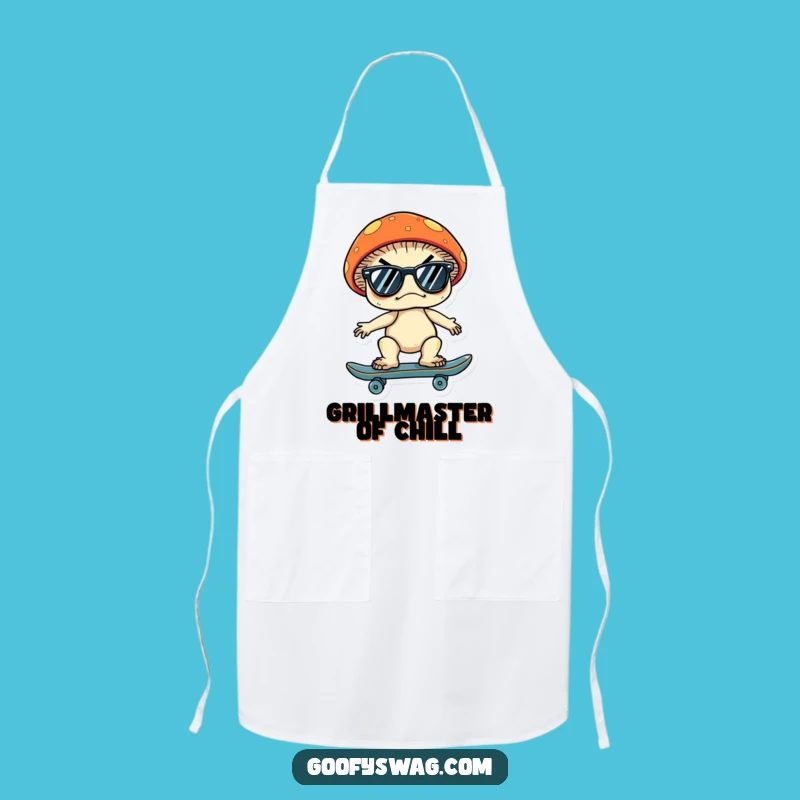 Funny Grumpy Mushroom Apron: Cook with Coolness, Funny Gift for Chefs