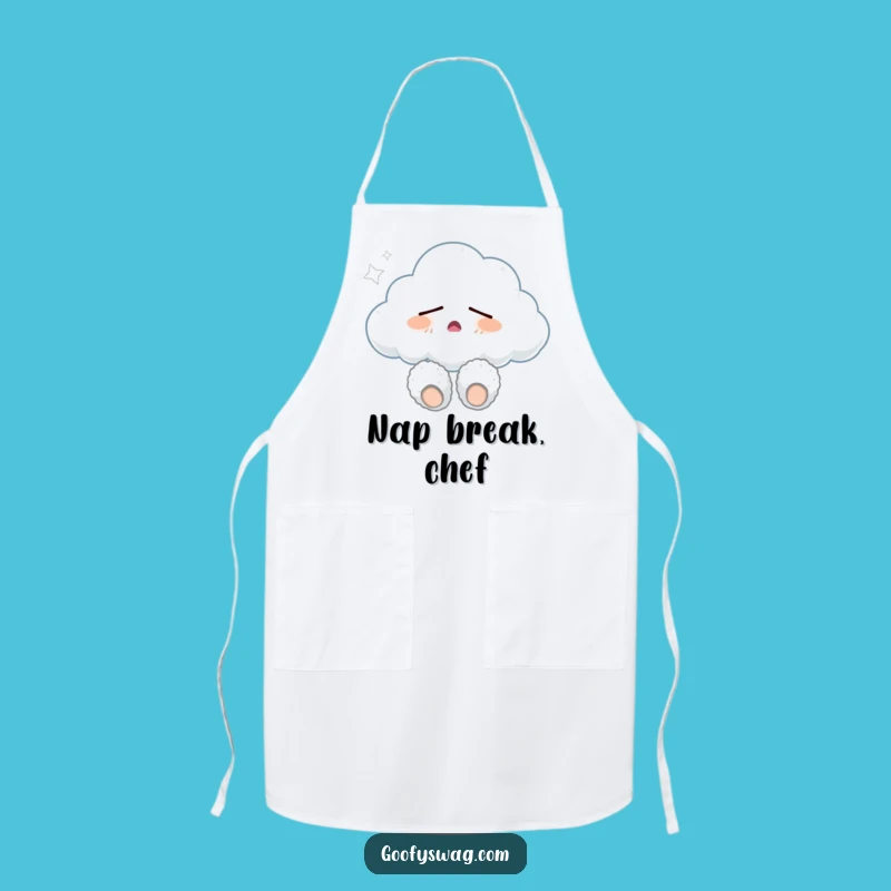 Funny Sleepy Cloud Apron: Relaxed Cooking, Humorous Gift for Chefs