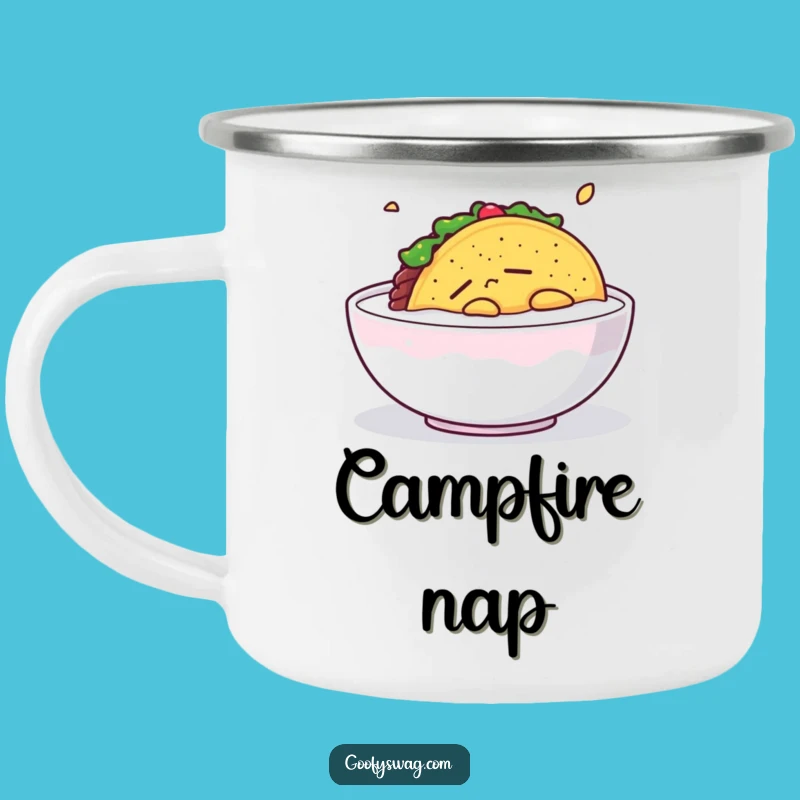 Funny Sleepy Taco Camping Mug: Outdoor Calm Taco, Perfect Gift for Serene Mornings