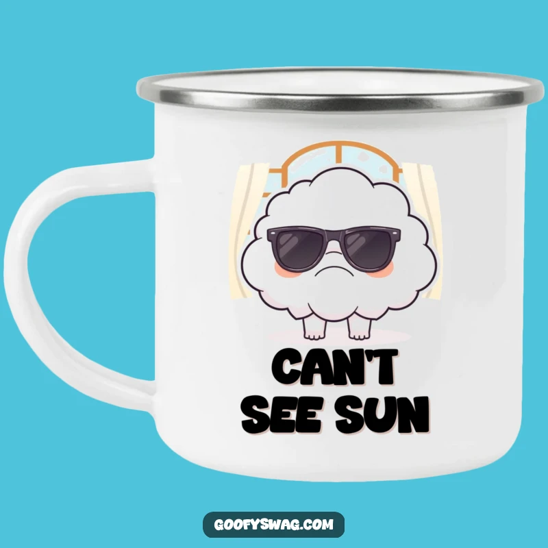 Funny Grumpy Cloud Camping Mug - Sarcastic Outdoor Gift, Hilarious Present