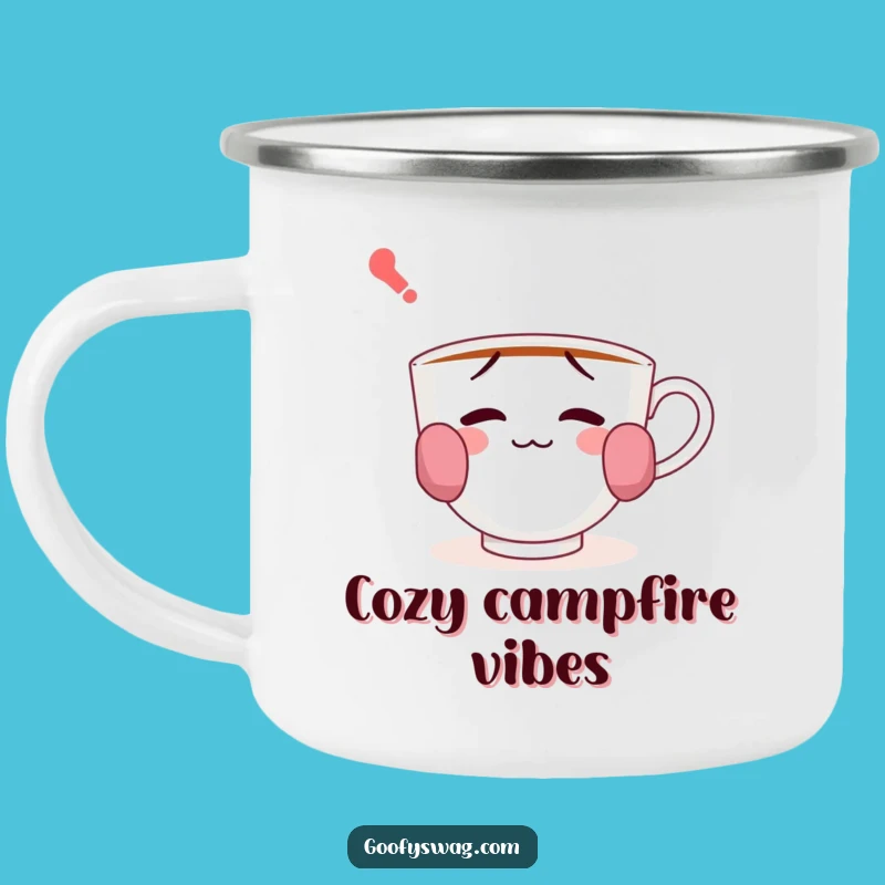 Funny Confused Teacup Camping Mug - Whimsical Adventures Start Here