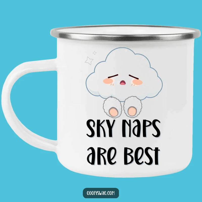 Durable Funny Sleepy Cloud Camping Mug: Cozy Campfires, Hilarious Gift