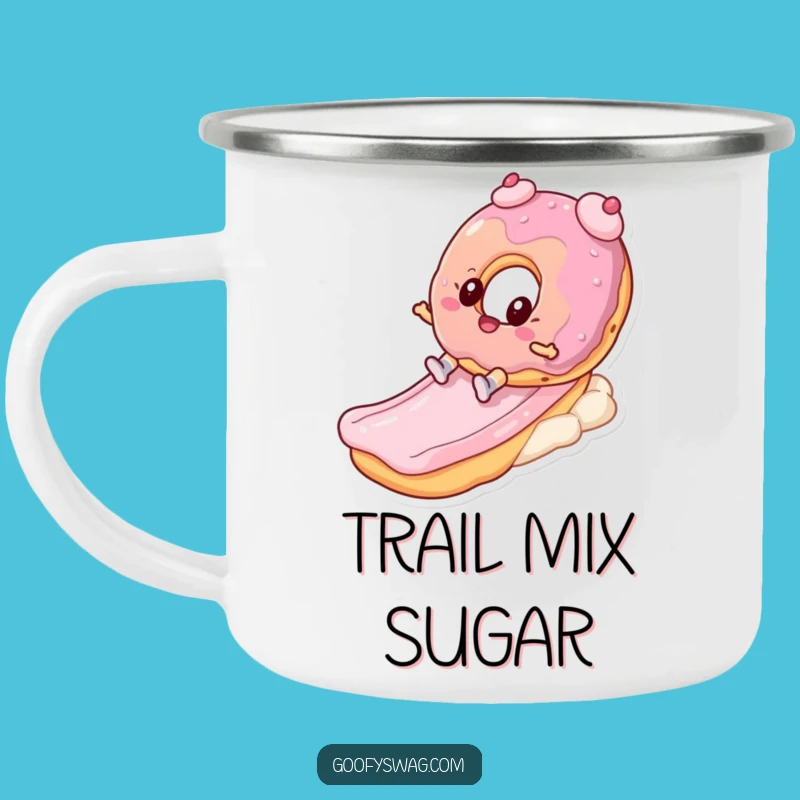 Funny Donut Slide Camping Mug: Enjoy Sweet Sips Outdoors with This Humorous Mug