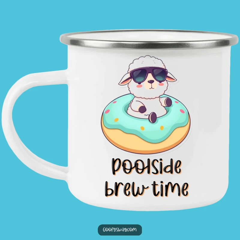 Funny Sheep Camping Mug: Durable & Hilarious Lounger Mug for Outdoors