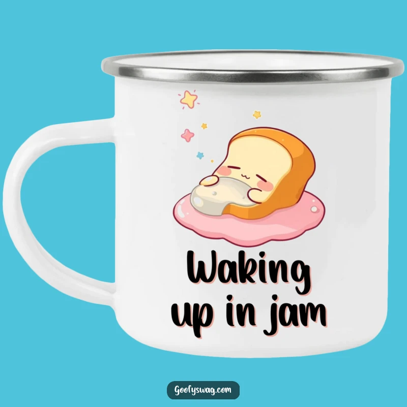 Funny Sleepy Bread Loaf Camping Mug: Adventure Fuel for Dreamers