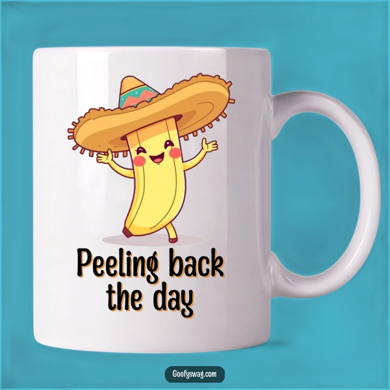 Funny Banana Peel Cha-Cha Mug - Fiesta Party Gift, Hilarious Food Humor