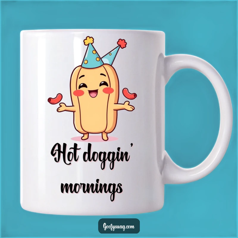 Funny Hot Dog Juggling Mug - Hilarious Party & Foodie Gift