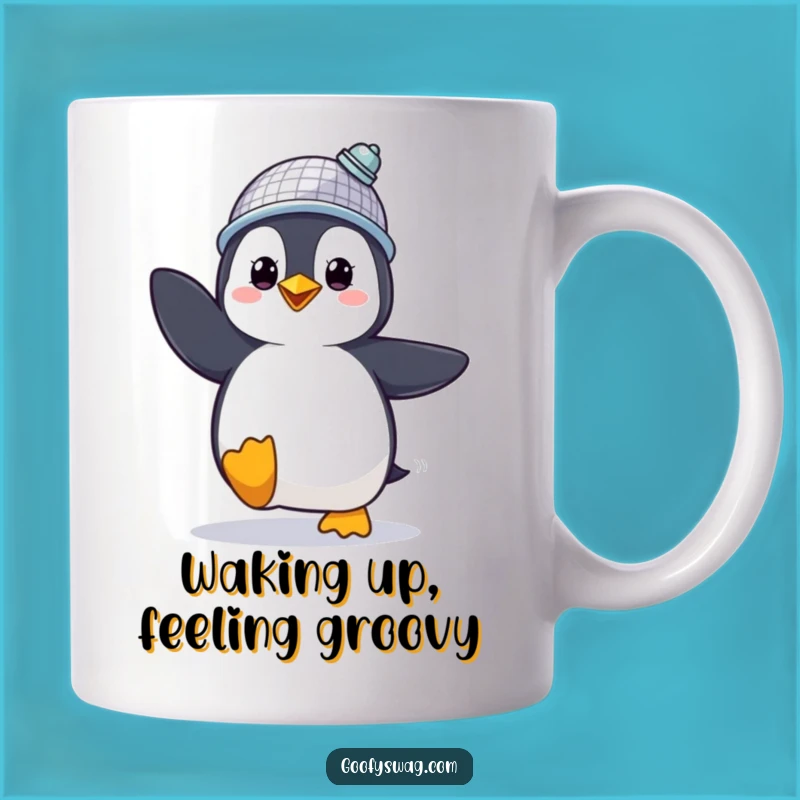 Funny Penguin Disco Mug: Energetic Dancer - Hilarious Party Gift!