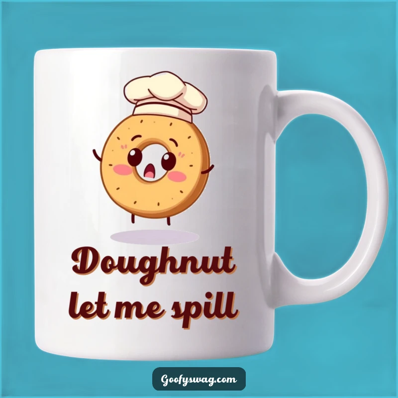 Funny Surprised Bagel Chef Mug: Culinary Mishap Design, Perfect Funny Gift