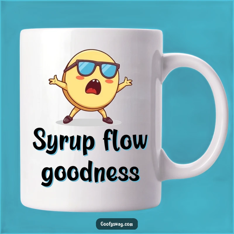 Funny Surprised Pancake Sunglasses Mug: Hilarious Breakdancing Gift