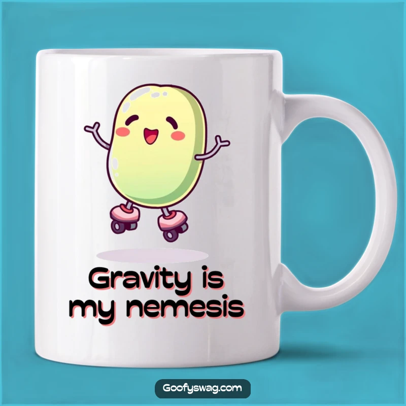 Funny Roller Skating Jelly Bean Mug - Hilarious Wobble Gift for Skaters