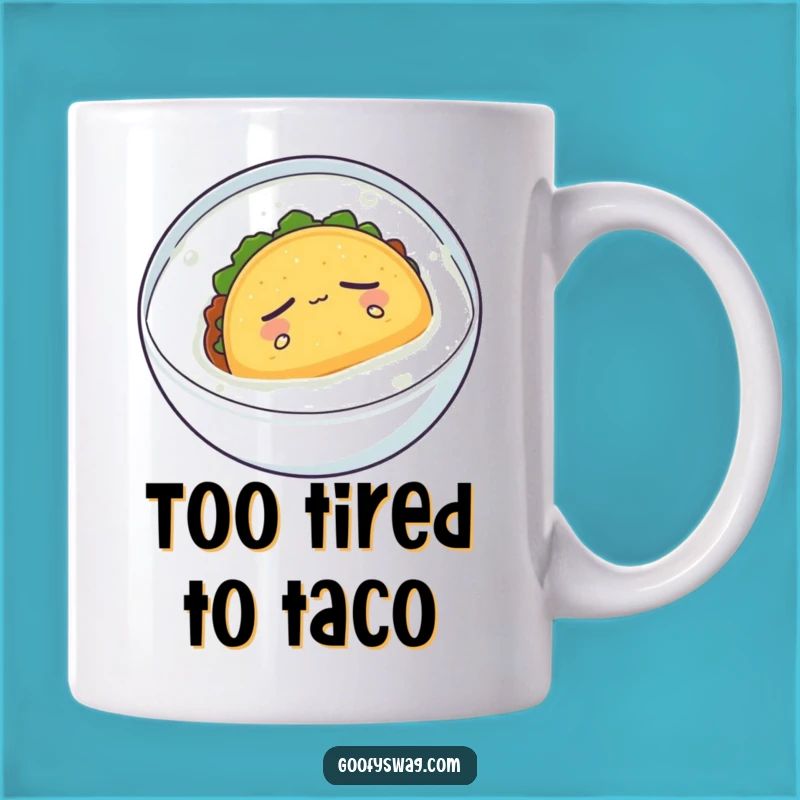 Funny Sleepy Taco Mug: Serene Milk Float Breakfast, Perfect Humorous Gift