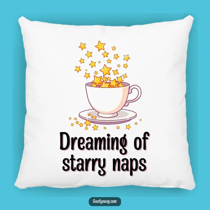Comforting Funny Star Spill Pillow - Soft Celestial Teacup Accent