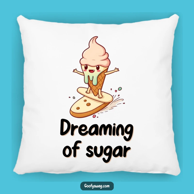 Funny Ice Cream Cone Surf Pillow - Cozy Comfort with a Sweet Twist
