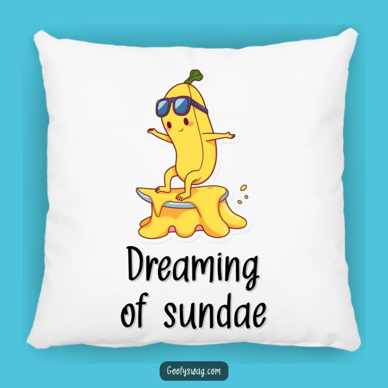 Funny Banana Surf Pillow - Comfy Ice Cream Decor Gift for Lounging