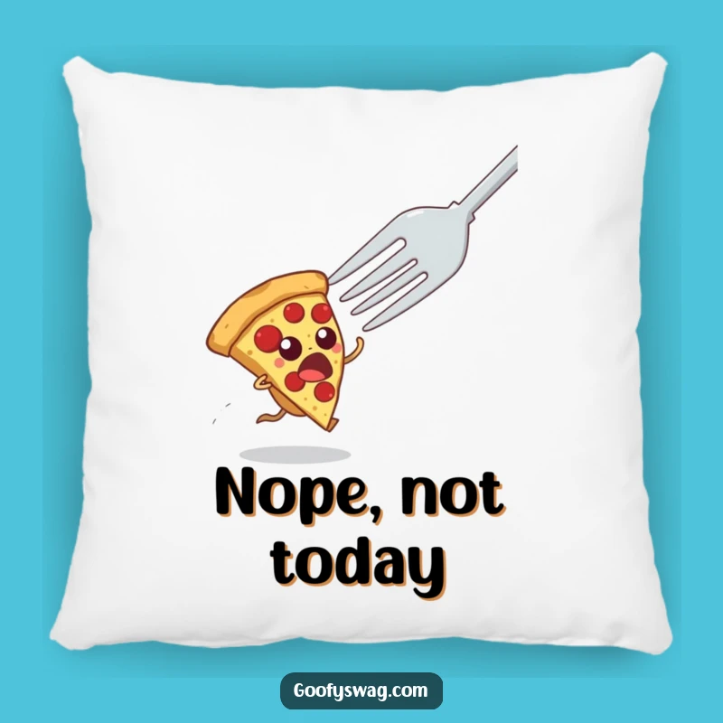 Funny Startled Pizza Slice Pillow - Cozy Comfort with a Smile