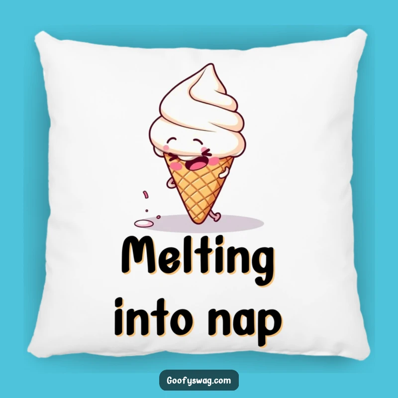 Funny Clumsy Ice Cream Pillow: Cozy Comfort with a Mishap
