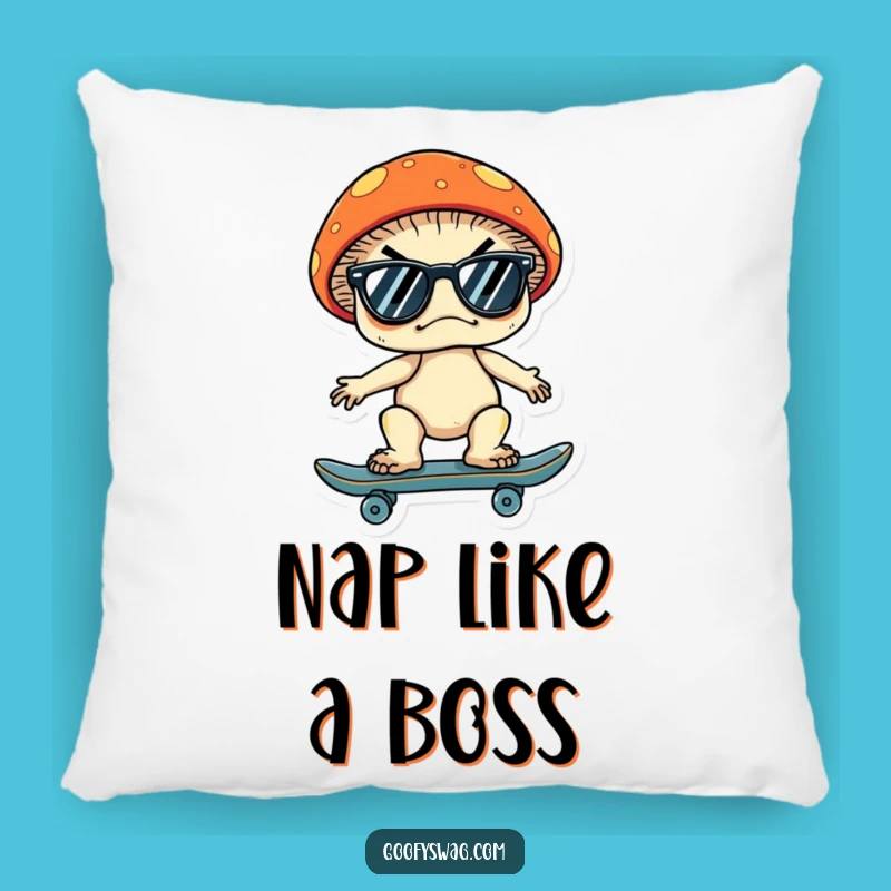 Funny Grumpy Mushroom Pillow: Comfy and Cool Funny Gift for Relaxing