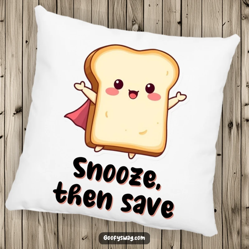 Funny Flying Toast Pillow: A slice of toast with a tiny cape flying, adding a humorous and comforting touch.