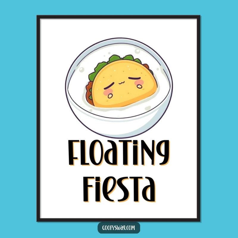 Funny Sleepy Taco Digital Art: Instant Serene Download, Joyful Print