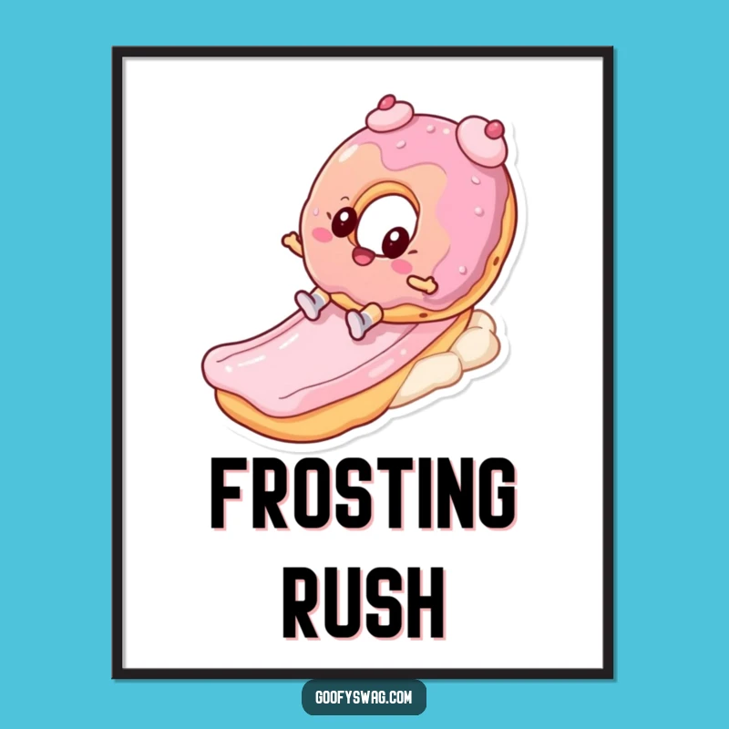 Funny Donut Slide Digital Art: Instant Sweet and Playful Decor for Your Walls