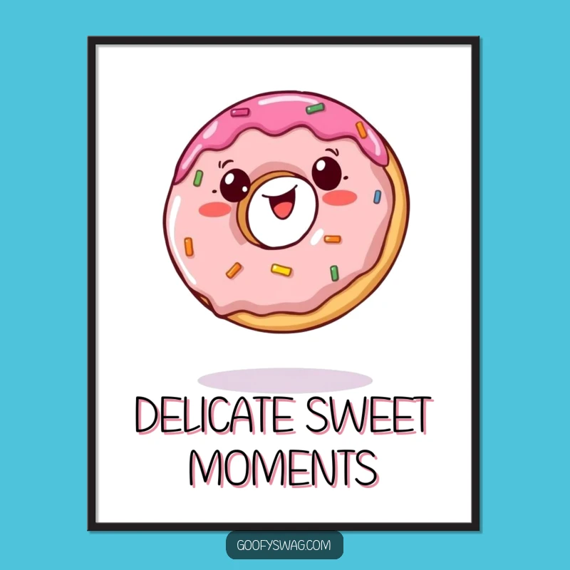Funny Jelly Doughnut Digital Art: Wobbly Balance File, Instant Funny Gift