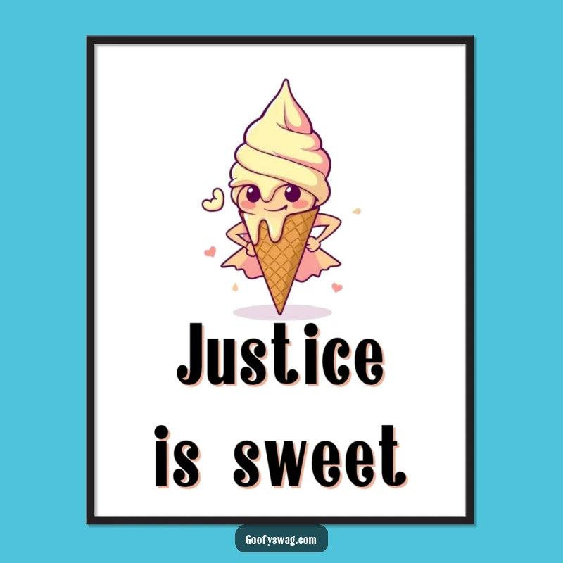 Funny Melting Ice Cream Digital Art: Instant Heroism for Your Walls!