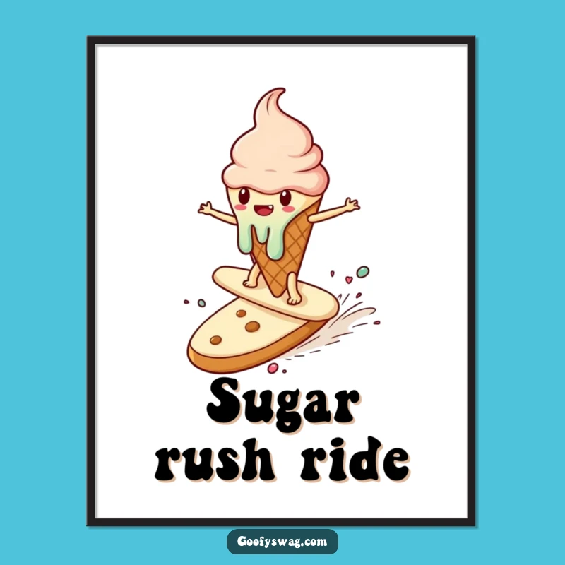 Funny Ice Cream Cone Surf Digital Art - Instant Sweetness Download