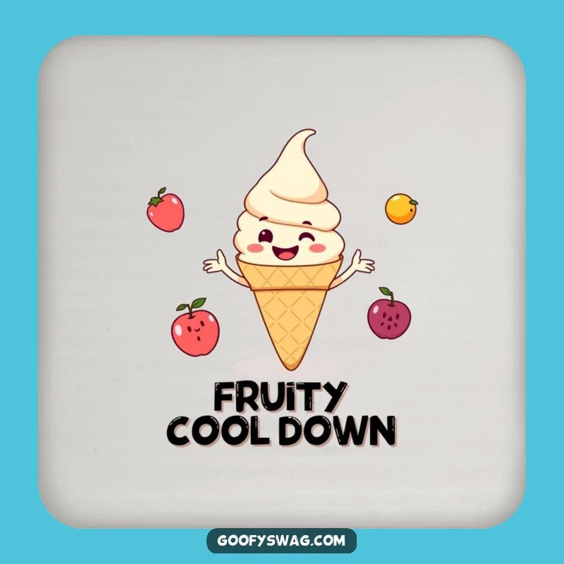 Funny Ice Cream Cone Coaster: Protect Surfaces with Sweet Humor, Great Gift