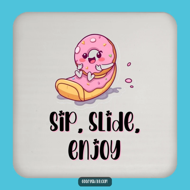 Funny Donut Slide Coaster: Surface Playful Character, Perfect Gift for Sweet Parties