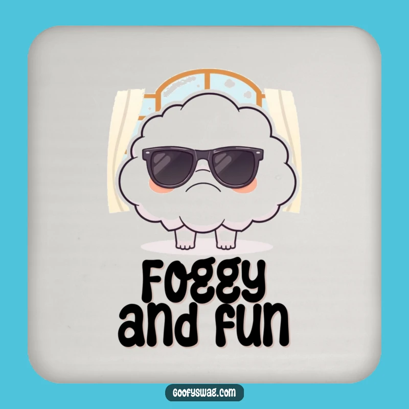 Funny Grumpy Cloud Coaster - Sarcastic Drink Protector, Unique Gift