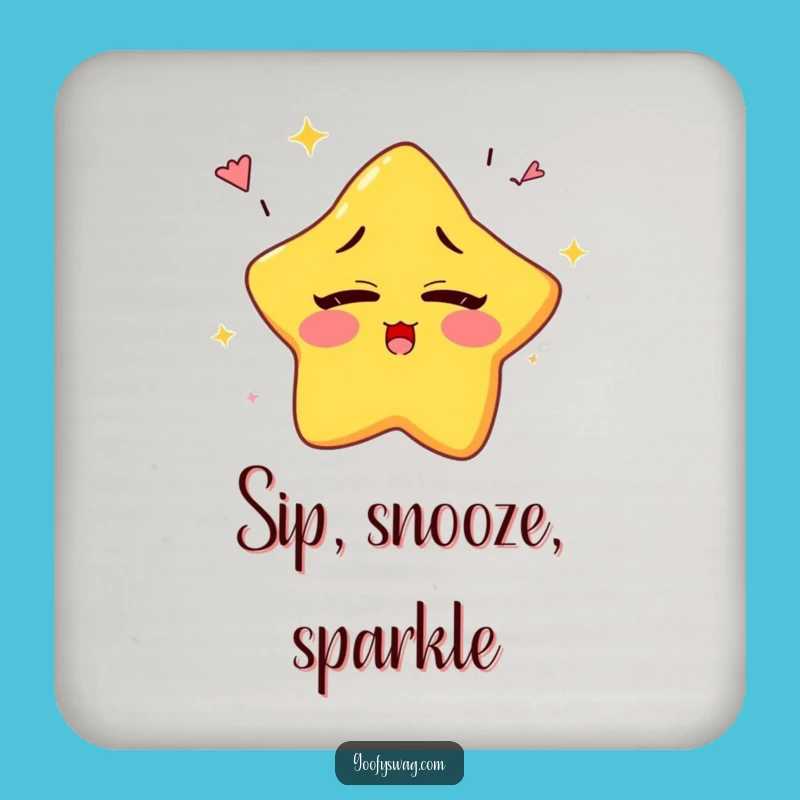 Funny Sleepy Star Rainbow Coasters: Protect Surfaces with Magic