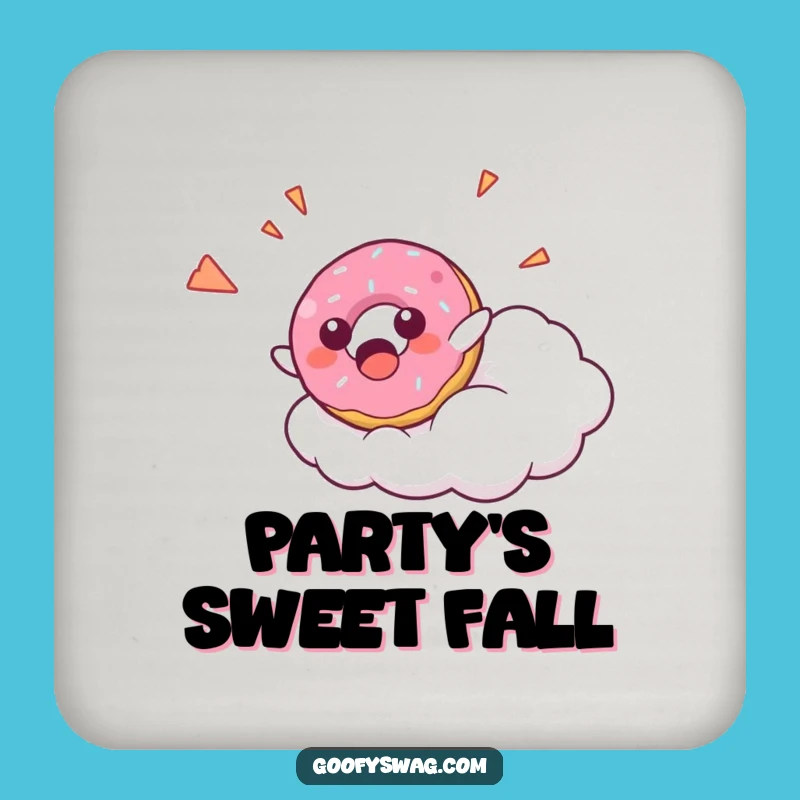 Funny Donut Falling Coaster: Protect Surfaces with Hilarious Sweet Style