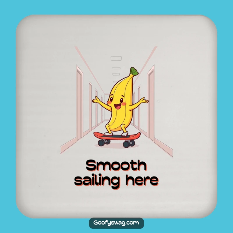 Funny Skateboarding Banana Peel Coaster - Protect Surfaces with Action