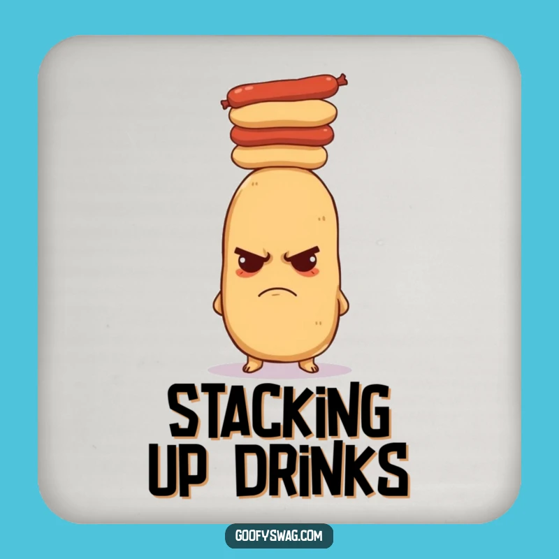 Funny Grumpy Potato Coaster - Protect Surfaces with a Smile