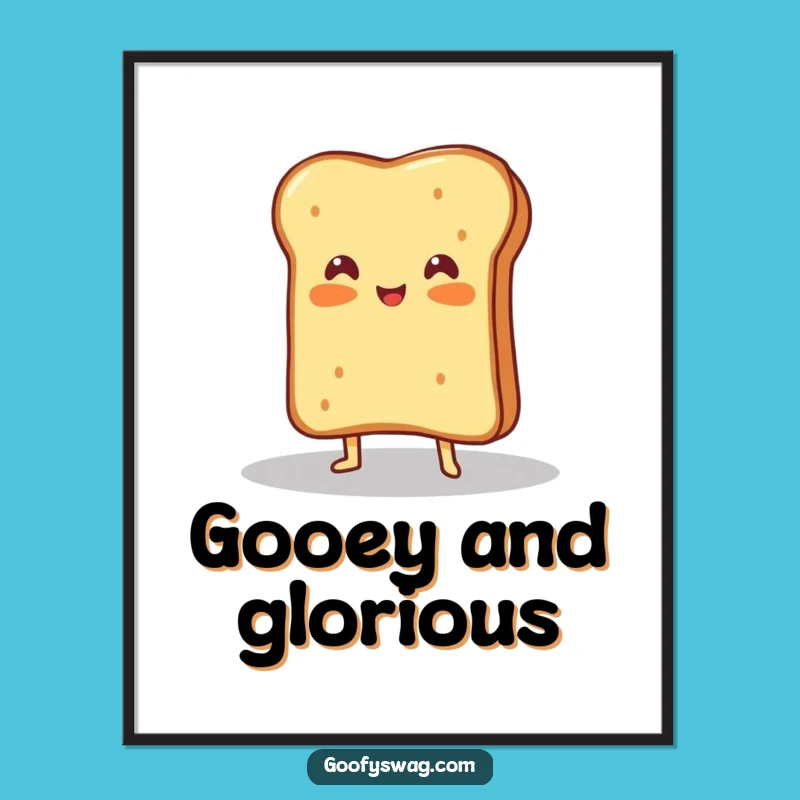 Funny Grilled Cheese Spotlight Poster: Dramatic Foodie Wall Art!