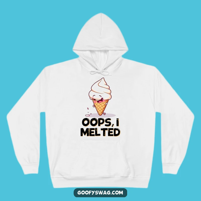 Funny Clumsy Ice Cream Hoodie: Cozy Mishaps and Sweet Comfort