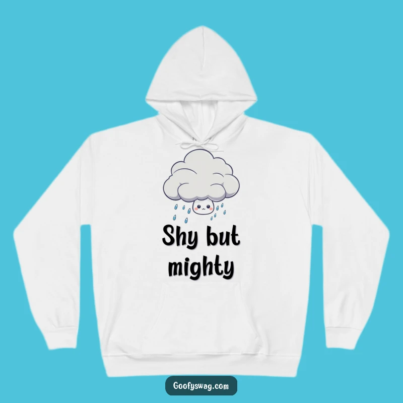 Funny Shy Rain Drop Hoodie - Cozy Introvert Weather Apparel Gift
