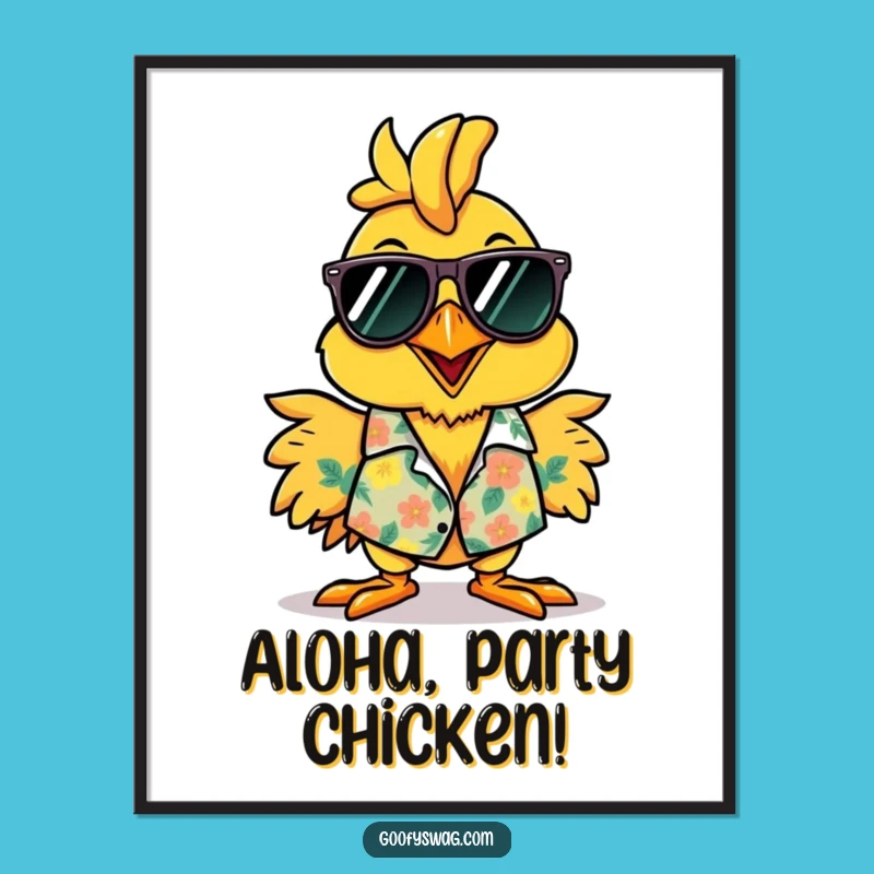Free Printable Wall Art: Rubber Chicken Chill Vibe Humorous Downloadable Decor Gift