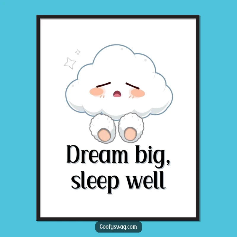 Free Printable Wall Art: Sleepy Cloud Naptime - Funny Cozy Downloadable Decor