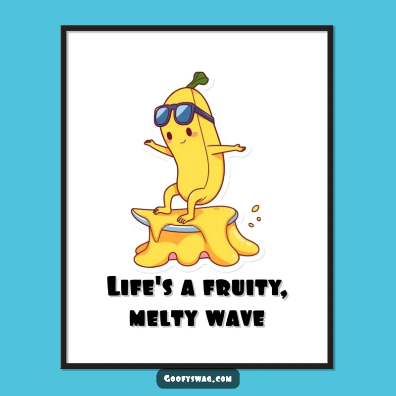 Free Printable Banana Surf Wall Art - Funny Downloadable Tropical Decor