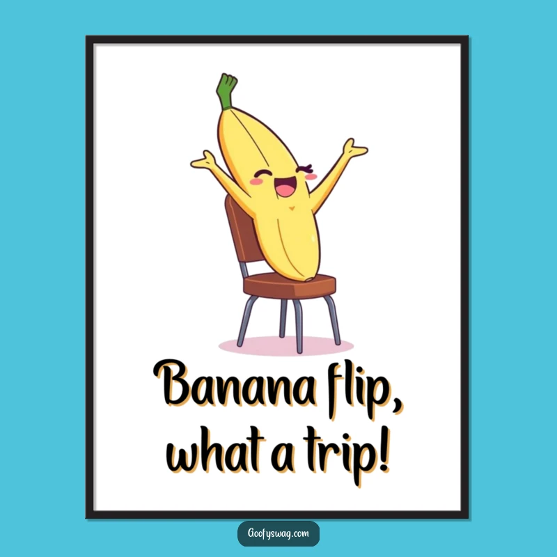 Funny Free Printable Banana Peel Art - Backflipping Peel Downloadable Decor!