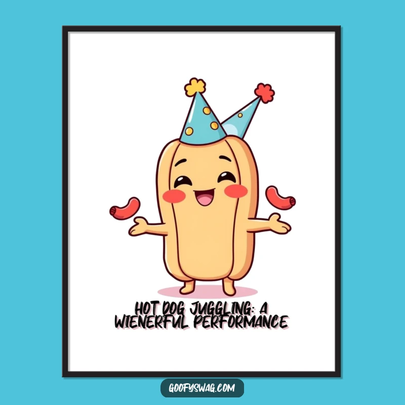 Free Printable Hot Dog Juggling Wall Art: Fun Downloadable Decor for Food Lovers