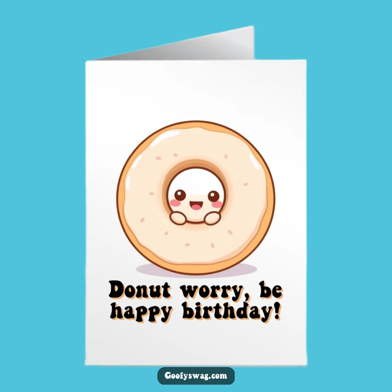 Funny Free Printable Birthday Card: Curious Doughnut Peeking, Hilarious Downloadable Gift