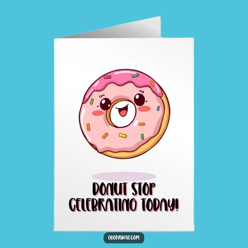 Free Printable Donut Birthday Card: Funny Balancing Design for a Hilarious Downloadable Gift