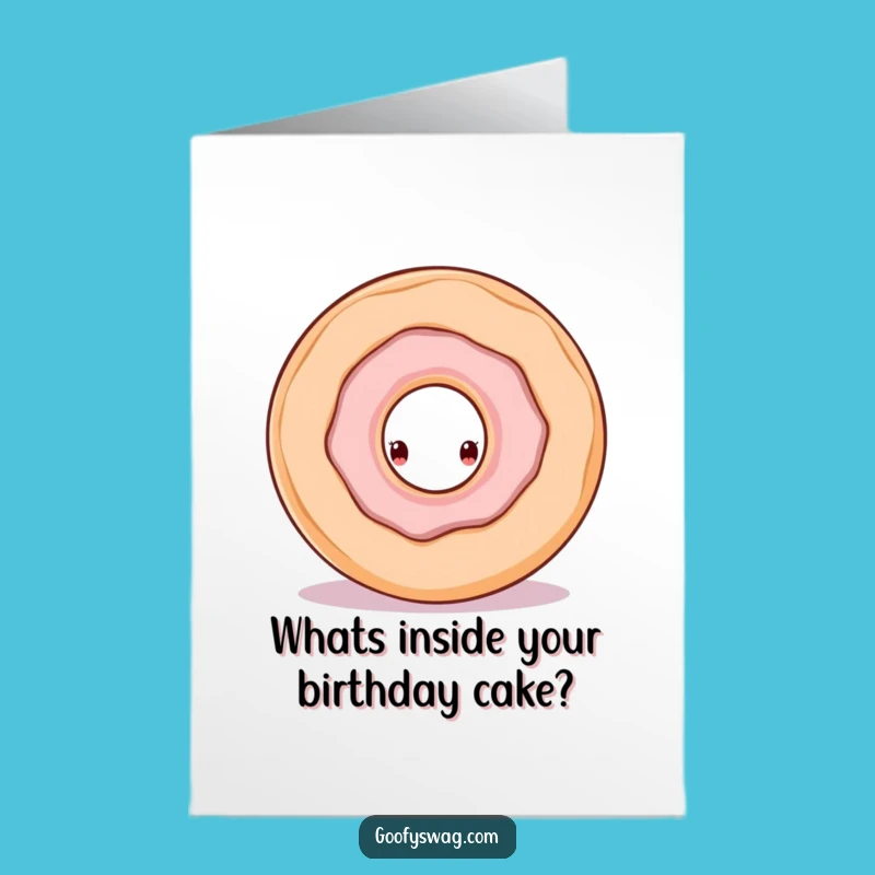 Free Printable Birthday Card: Peek-a-Boo Doughnut - Funny Downloadable Greeting