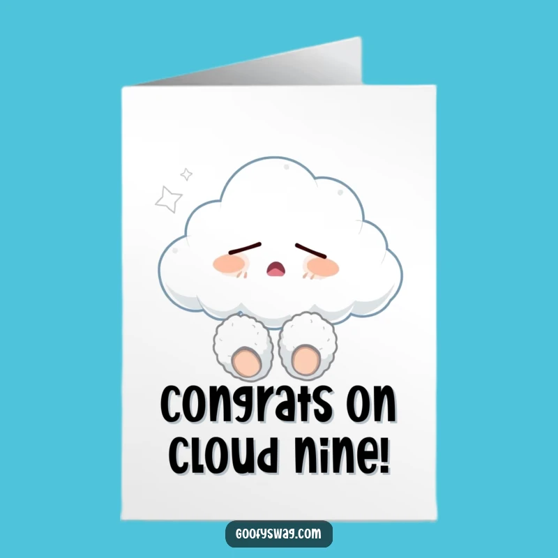 Free Printable Congrats Card: Sleepy Cloud's Big Yawn - Humorous Downloadable